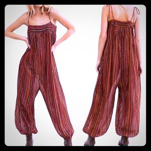 NWT Free People Harem Lurex Jumpsuit